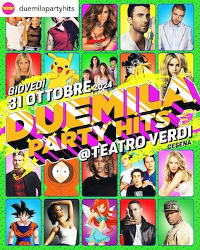 Halloween Duemila Party Hits alla discoteca Teatro Verdi Cesena. 31 Ottobre 2024