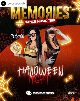 Halloween Memories alla Discoteca Colosseo Pesaro. 31 Ottobre 2024