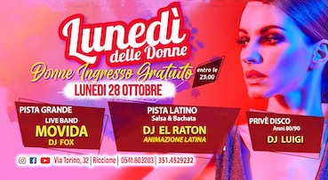 Movida live band alla discoteca Bollicine di Riccione. 28 Ottobre 2024