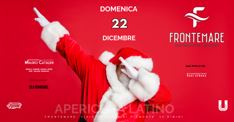 Apericena latino del 22 Dicembre 2024 al Frontemare di Rimini