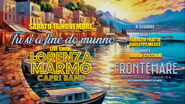 Capri Band ospite il 16 Novembre 2024 al Frontemare di Rimini