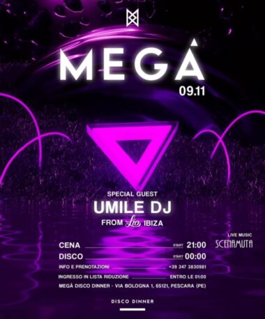 Chapter four del 9 Novembre 2024 alla discoteca Megà Pescara