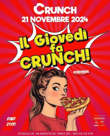 Giovedì 21 Novembre 2024 al Crunch di San Benedetto