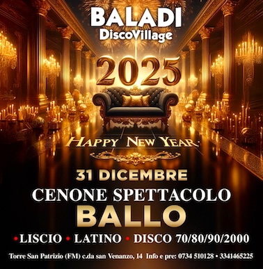 Capodanno al Baladì Torre San Patrizio. 31 Dicembre 2024