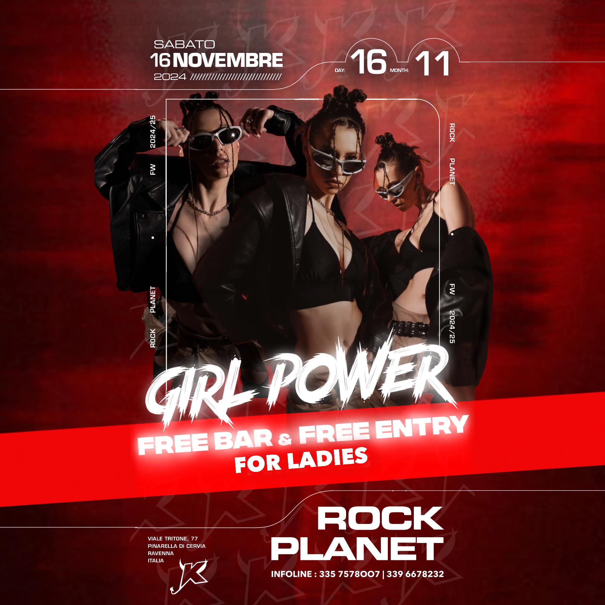 Girl Power al Rock Planet di Cervia. 16 Novembre 2024