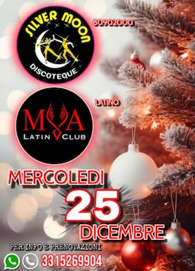 Natale alla Discoteca Mya Silver Moon di Colonnella. 25 Dicembre 2024