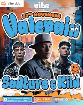 Vale Pain, Sadturs e Kid alla discoteca Controsenso di Forlì. 23 Novembre 2024