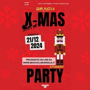 Student X-MAS party al Beach Club sabato 21 dicembre 2024