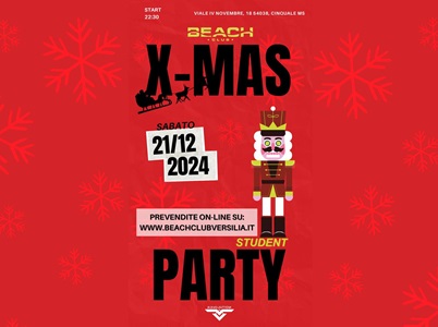 Student X-MAS party al Beach Club sabato 21 dicembre 2024