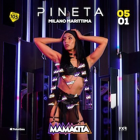 Epifania Mamacita alla discoteca Pineta di Milano Marittima. 5 Gennaio 2025