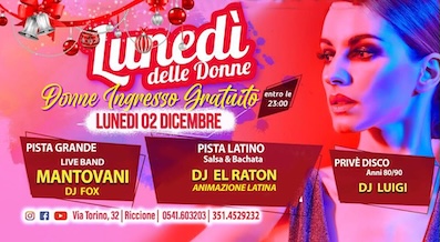 Mantovani live band alla discoteca Bollicine di Riccione. 2 Dicembre 2024