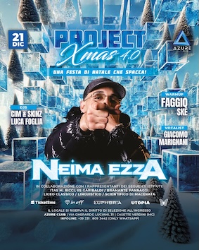 Neima Ezza alla discoteca Azure di Casette Verdini. 21 Dicembre 2024