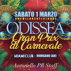 Odissea History the original alla Discoteca Miami di Monsano. 1 Marzo 2025