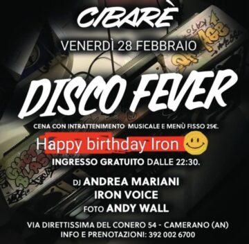 Disco fever del 28 Febbraio 2025 presso Cibarè Ancona