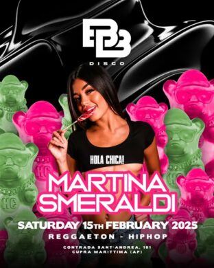 Martina Smeraldi alla discoteca BB di Cupramarittima. 15 Febbraio 2025