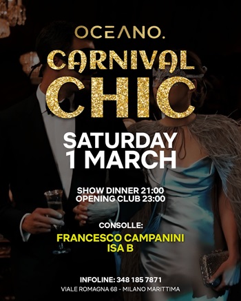 Carnival Chic Oceano Milano Marittima sabato 1 marzo 2025