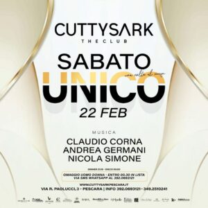 Unico al Cutty Sark di Pescara. 22 Febbraio 2025