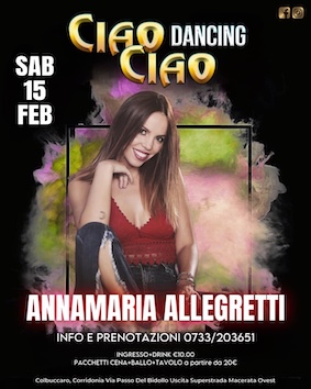 Annamaria Allegretti al Ciao Ciao Samanà Minuit di Colbuccaro. 15 Febbraio 2025