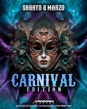 Carnevale discoteca Altromondo Rimini. 8 Marzo 2025