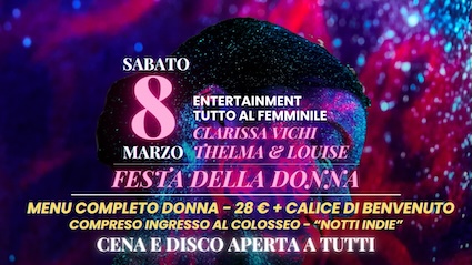 Festa della Donna alla discoteca Colosseo di Pesaro. 8 Marzo 2025