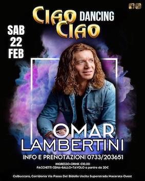 Omar Lambertini al Ciao Ciao Samanà Minuit. 22 Febbraio 2025