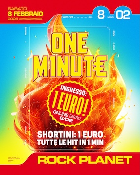 One Minute al Rock Planet di Cervia. 8 Febbraio 2025