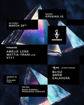 Opening Season with Amelie Lens alla discoteca Cocoricò di Riccione. 29 Marzo 2025