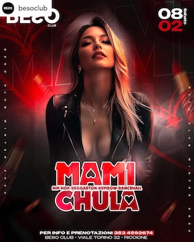 Party Mami Chula alla discoteca Beso Riccione. 8 Febbraio 2025