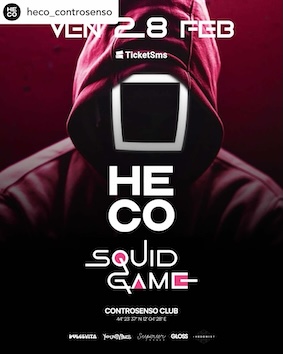 Squid Game alla discoteca Controsenso di Forlì. 28 Febbraio 2025