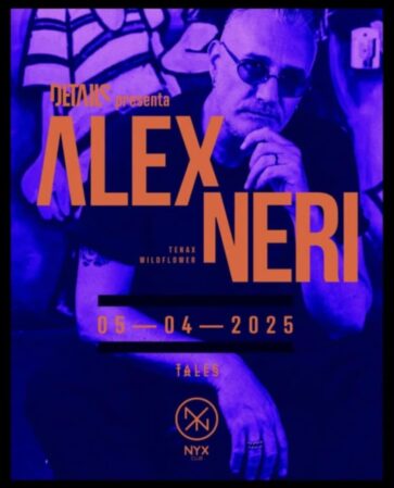 Alex Neri al Nyx Club Ancona. 5 Aprile 2025