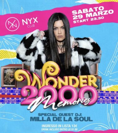 Wonder 2000 alla discoteca Nyx Ancona. 29 Marzo 2025