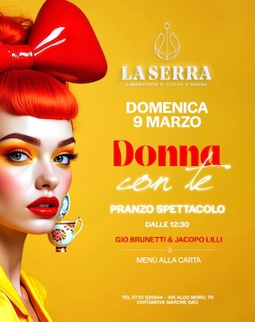 Donna con te a pranzo al ristorante club La Serra di Civitanova Marche. 9 Marzo 2025