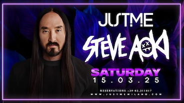 Steve Aoki alla discoteca Justme di Milano. 15 Marzo 2025