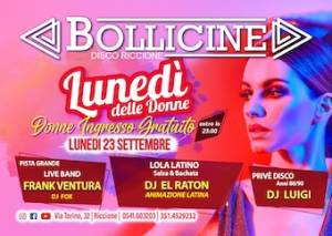 Il Lunedì delle donne alla discoteca Bollicine di Riccione. 23 Settembre 2024