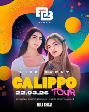 Calippo tour alla discoteca BB Cupramarittima. 22 Marzo 2025